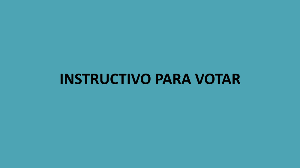 Video instructivo sobre cmo emitir el voto